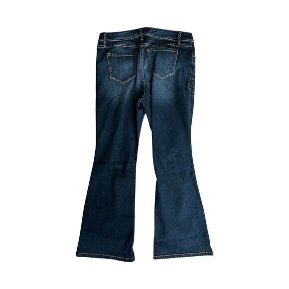 New Torrid Plus Luxe Slim Boot Cut Dark Wash Stretch Denim Blue Jeans 14 - Picture 2 of 6